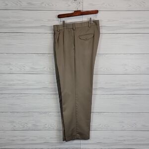 Dockers Premium Men's Trousers Pleated Front - Tan Size 37" X 30"